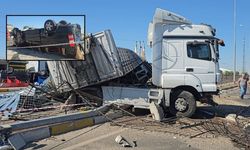 Tırın çarptığı bir minibüs takla attı: 3 yaralı!