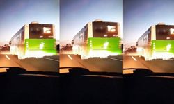 Belediye otobüsünün lambaları patlak: Sürücüleri tehlikeye atıyor!