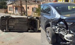 Şans mı, talih mi? Araç devrildi sürücüler ucuz kurtuldu!