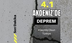 Akdeniz'de deprem oldu!