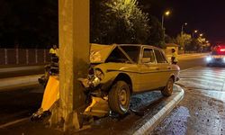 Kayseri’de otomobil direğe gömüldü: Sürücü ağır yaralı!