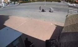 Kayseri’de scooter kazası güldürdü