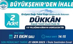 Erciyes’te 2 dükkan ihaleye açıldı: Kapalı Teklif Usulüyle olacak!