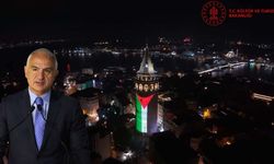 Gazze için yanan ışık: Galata Kulesi Filistin bayrağına büründü!