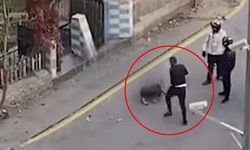 Kayseri’de sokak ortasında korku dolu anlar: Kafasına defalarca tekme attı!