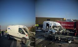 Kamyon ve transit tipi araç birbirine girdi: 1 ölü, 1 yaralı