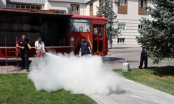 Talas'ta yangına hazırlık yapıldı