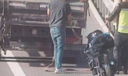 Ankara–Niğde otoyolunda motosikleti kamyonla çektiler