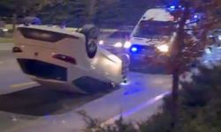 Bor Yolu’nda feci kaza: Üniversite bölgesinde araç devrildi