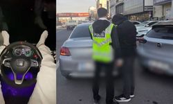 Kayseri'de ayaklarıyla araç kullanan sürücü tespit edildi!