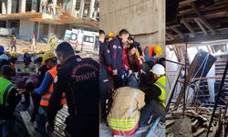 İnşaatta iskele çöktü: 1 yaralı!