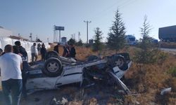 Konya’da otomobil takla attı: 1 ölü 1 yaralı