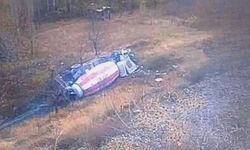 Kayseri’de beton mikser uçuruma yuvarlandı! 1 yaralı