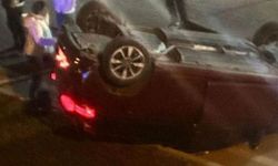 Niğde'de kontrolden çıkan otomobil takla attı!