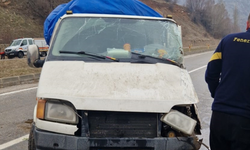 Kamyonet Duvara Çarptı, 4 Kişi Yaralandı!