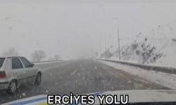 Kayseri’de kar yağışı etkili: Bazı yollar tır ve çekici trafiğine kapatıldı