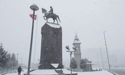 Yeni yılın ilk gününde Kayseri beyaza büründü! Kartpostallık kış manzaraları