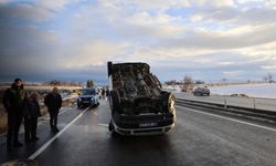 Ürgüp yolunda kaza: Minibüs takla attı!