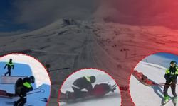 Erciyes’te pistte panik anları! Yaralıya müdahale saniye saniye kayıt altındaydı
