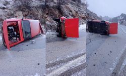 Kayseri’de şiddetli rüzgar otomobili yan yatırdı