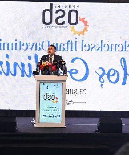 Kayseri OSB Başkanı Mehmet Yalçın, ‘’ Göreve geldiğimizde OSB’nin kasasında hiçbir şey yoktu’’