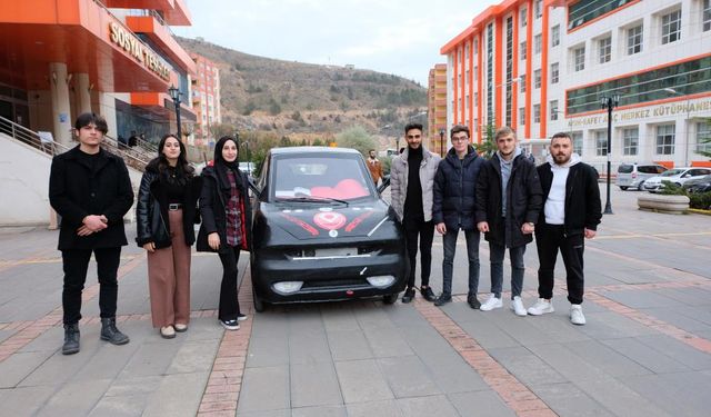 Gümüşhane Üniversitesi Öğrencilerinden Elektrikli Araç!