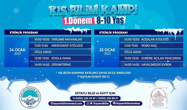 Büyükşehir'den Kış Bilim Kampı