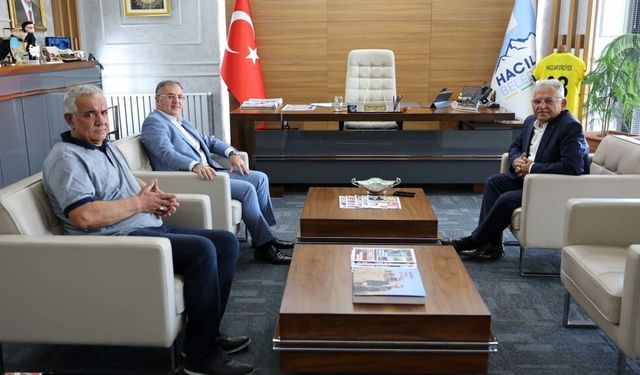 Başkan Büyükkılıç'tan Hacılar Belediye Başkanı Özdoğan'a Ziyaret