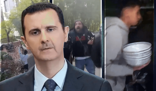 Suriyeliler Esad’ın evini yağmaladı! Lüks araçları bile ele geçirildi!