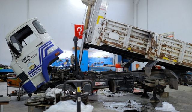 Kayseri'de İncesu Belediyesi araç tamirinden bakın kaç milyon tasarruf sağladı!