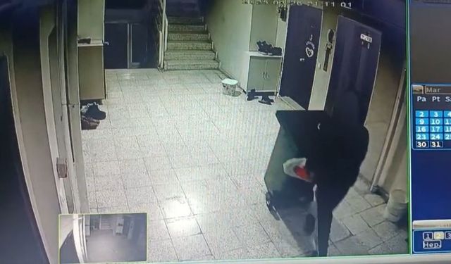 Nevşehir'de temizlik görevlisi çöpleri toplamak yerine ayakkabıları topladı!