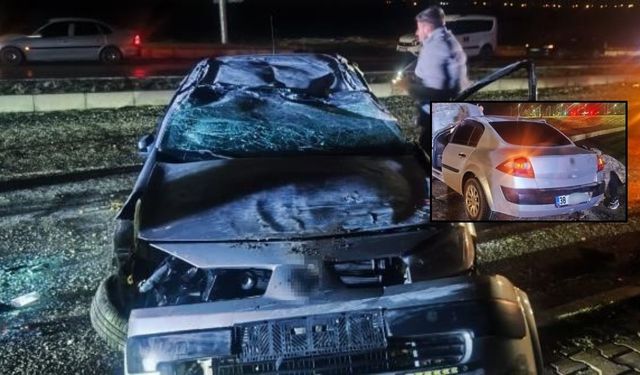 Kayseri plakalı araç Sivas'ta takla attı! Yaralılar var