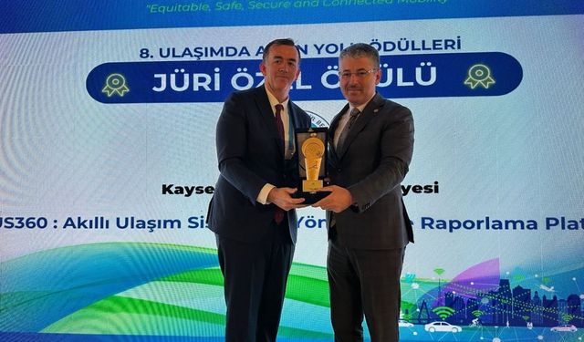 Kayseri Büyükşehir Belediyesine 'Akıllı Ulaşım' ödülü!