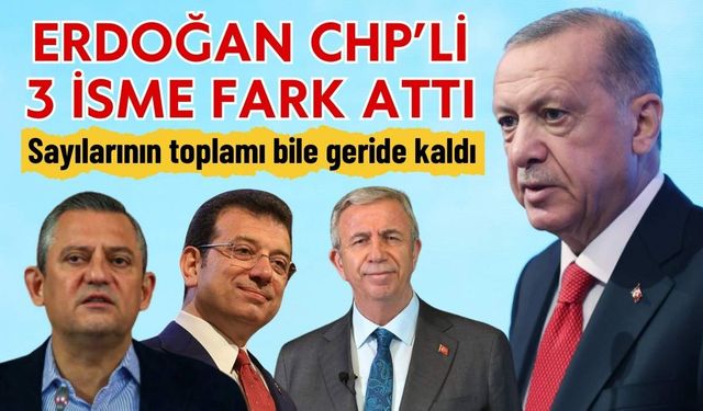 Erdoğan CHP'li 3 isme fark attı! Sayılarının toplamına bile yetişemediler