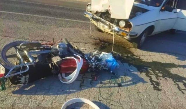 Develi'de otomobil ve motosiklet çarpıştı: 1 yaralı