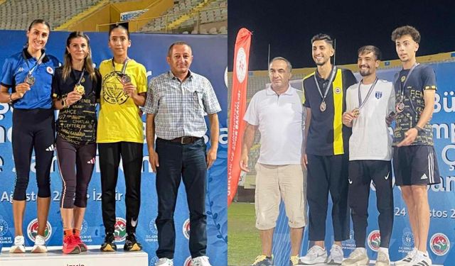 Kayseri'li atletler İzmir’den  5 madalyayla döndü