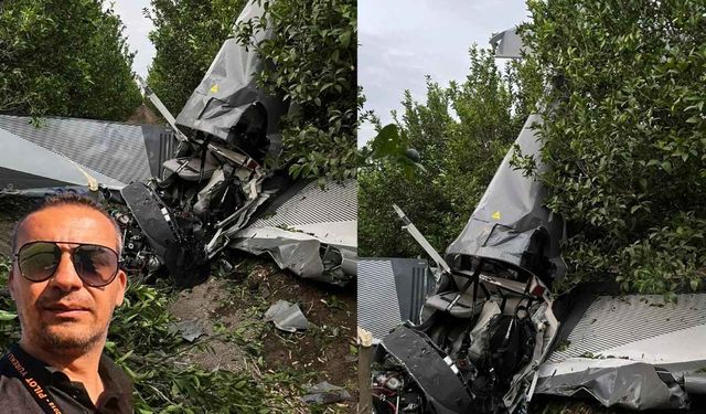 Eğitim için kalkan uçak kısa sürede düştü! Pilot ve yolcu ağır yaralandı