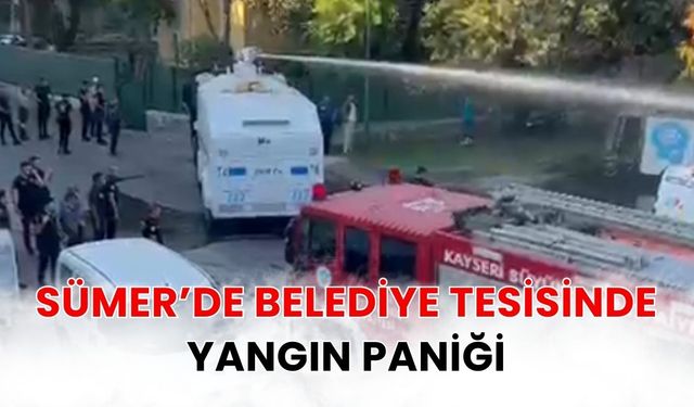 Sümer’de belediye tesisinde yangın paniği