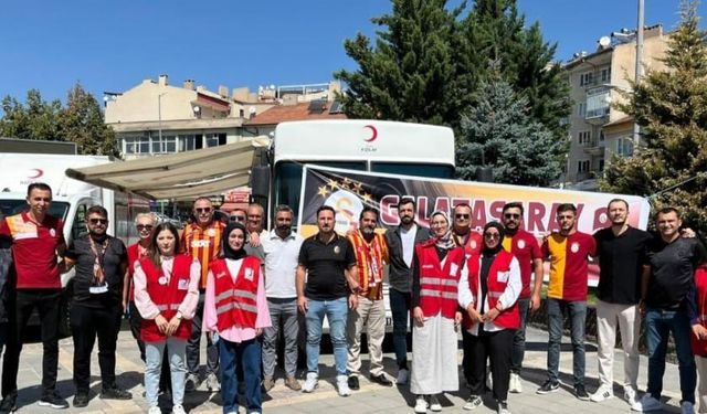 Develi’de Galatasaray taraftarları kan bağışında ilçe rekoru kırdı