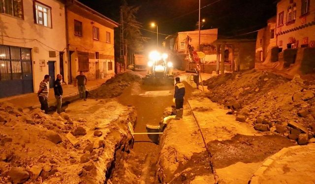 İncesu belediyesi gece mesaisinde!