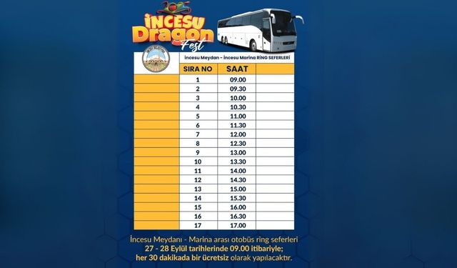Dragon Festivali’ne mi gidiyorsunuz? Ulaşım ücretsiz!