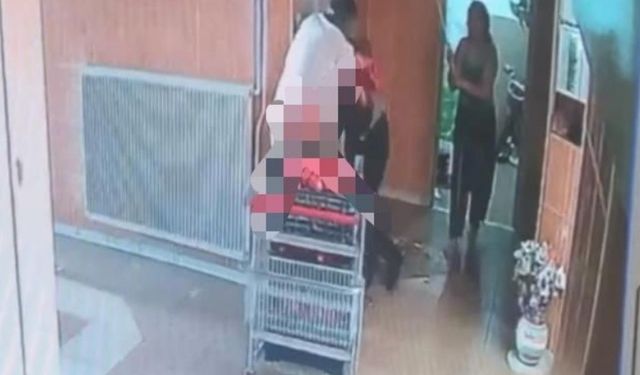 Kayseri’de bina görevlisinin bıçaklanma kameralarda