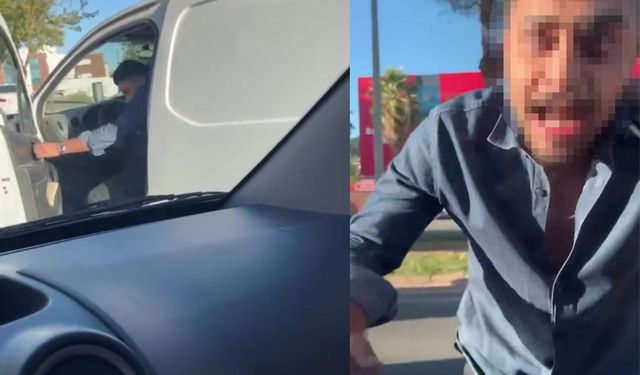 Kahramanmaraş'ta trafik magandası camı yumruklayarak kırdı