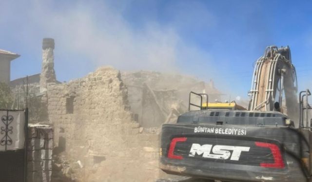 Kayseri'de yıkım operasyonu başladı!