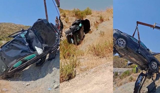 Otomobil şarampole devrildi! 1 ölü 1 yaralı