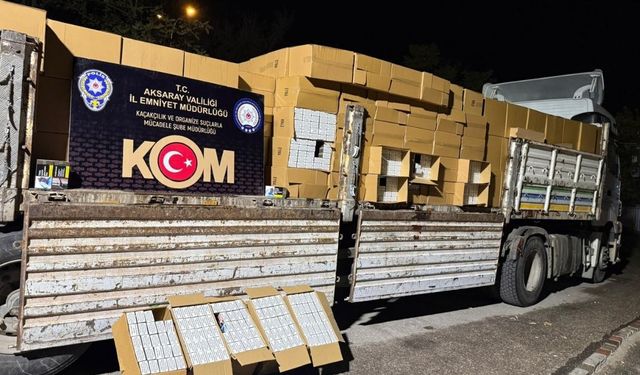 Aksaray’da 26 milyon liralık kaçak sigara ve ürün ele geçirildi!