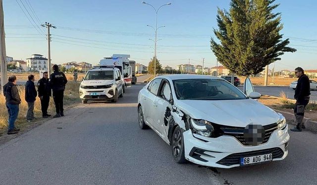 Aksaray’da otomobil ile tır çarpıştı: 1 yaralı