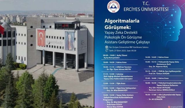 Algoritmalarla görüşmek: Erciyes Üniversitesi’nden yenilikçi yapay zekâ projesi