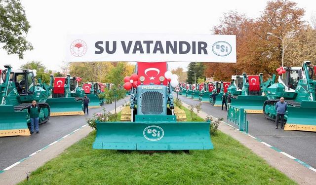 Devlet Su İşlerine 50 iş makinası daha katıldı