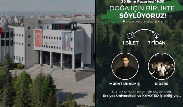 Erciyes Üniversitesi ve KAYOTED’ten doğa için yardım konseri